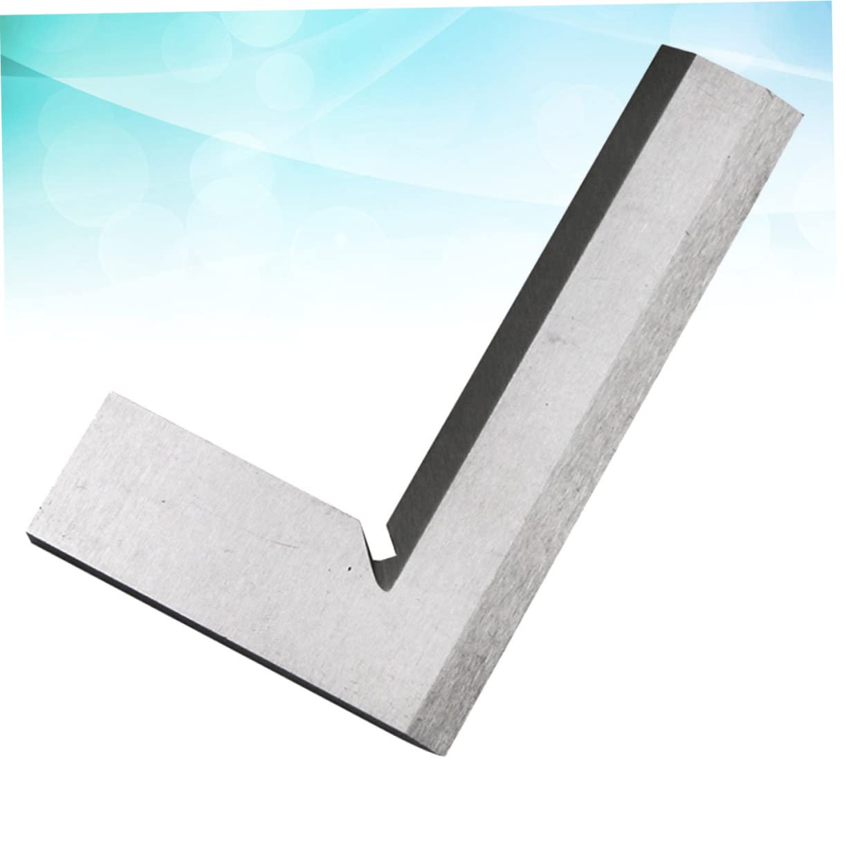 Mikikit 90 Degree Wide Base Square Ruler l Shaped Carbon Steel Angle Ruler Right Angle Gauge Measuring Tool for Machinist