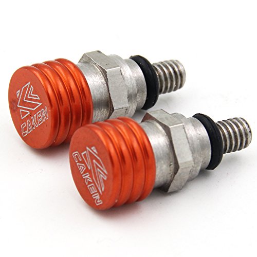 USTPO Motorrad M4 0,7 mm Gabel-Luftentlüfter Druckentlastung CNC Aluminium passend für SX SXF EXC SMR 125 150 250 350 450 alle Fahrradmodelle – Orange