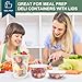 vivigu Deli Containers with Lids 48 Sets [8,16, 32 oz 16 Each ] - Food Storage Containers with Lids Freezer Safe, Soup Containers for Restaurant, BPA Free | Portion Control | Leakproof | Microwave
