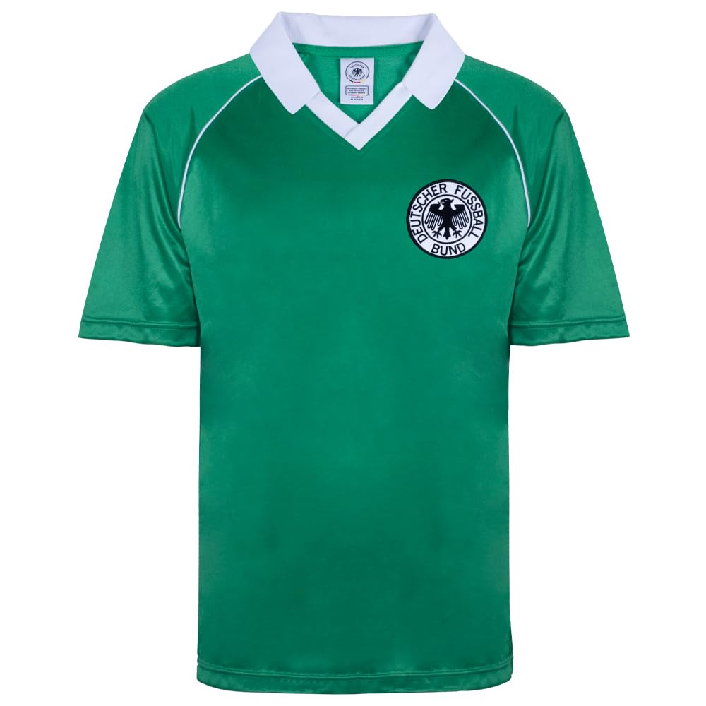 Score Draw West Germany 1980 Away European Championship Shirt Green X-Large Polycotton