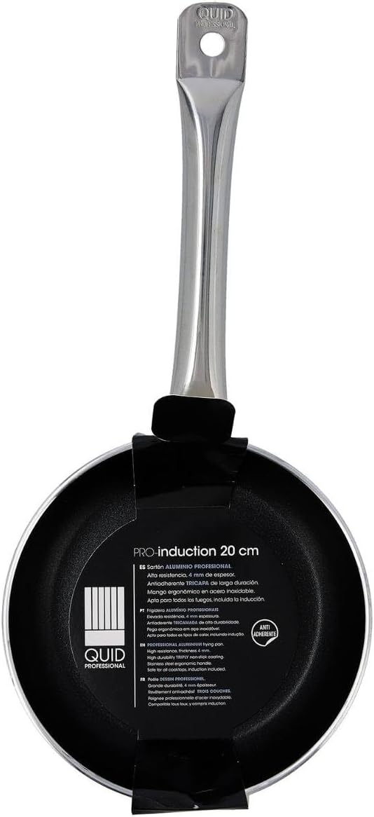 Quid Professional Pro-Induction Printed Aluminium Frying Pan 20 cm Black