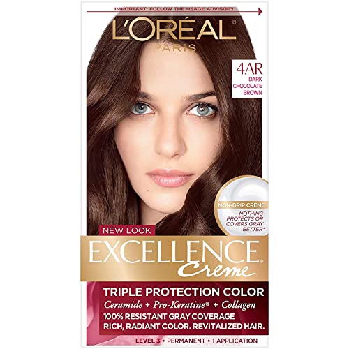 Image of L'Oreal Paris Excellence Creme Triple Protection Hair Color, Dark Chocolate Brown [G15] 1 ea