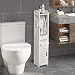 lyrlody Armario Baño Columna Blanco, Armario para Baño Madera Armario de Almacenaje...
