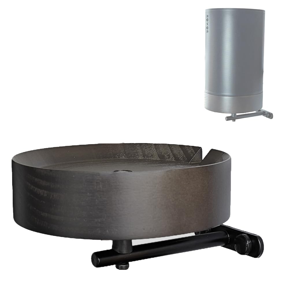 Wall Mount for Sonos Era 100 Speaker - Real Wood - Cable Management - Durable Paint Finish - Compatible with Sonos Era 100 - Dark Brown