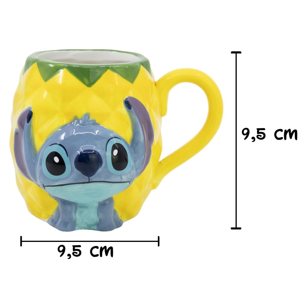 Tasse en céramique Stitch Disney 3D modèle mug 415 ml personnage en trois dimensions bol de petit déjeuner pour enfants à collectionner