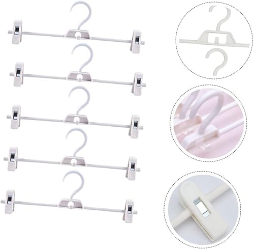 Miniatura 9 de CHILDWEET 5 piezas ajustables de plástico para pantalones de secado con clip para ahorrar espacio para pantalones, pantalones y faldas, versátil y