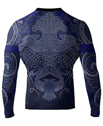 Raven Fightwear Men's Nordic Blue IBJJF Approved MMA Rash Guard Large