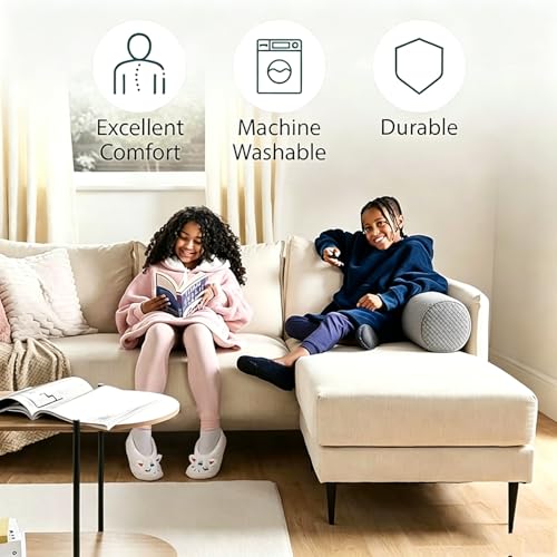 Housse lavable avec fermeture éclair pour ce traversin doux et déhoussable
