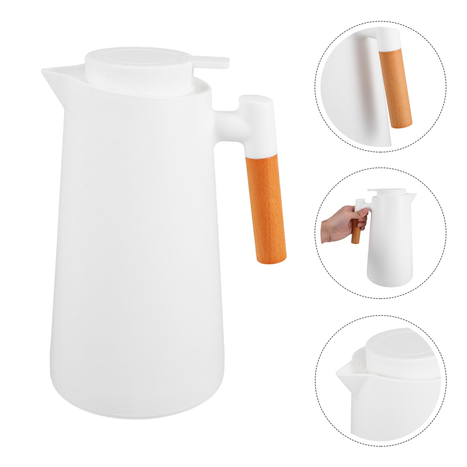Alipis Vakuumisolierte Thermoskanne für Kaffee und Tee Isolierte Trinkflasche für Heiß und Kaltgetränke Praktische Camping-wasserflasche mit Griff