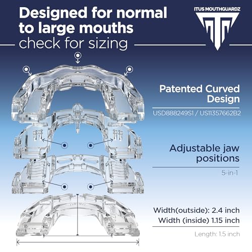 silentzpro 20 - usa designed amp fda cleared anti snore mouthpieces set of 2 medium size - fully adjustable anti snore mouth guards - professional patented anti snore devices - itus mouthguardz