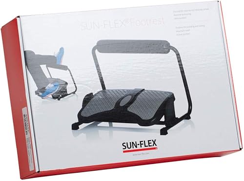 Miniatura 6 de SUN-FLEX Reposapiés ergonómico ajustable en ángulo de altura debajo del escritorio para sentarse y estar de pie, taburete intuitivo y soporte de