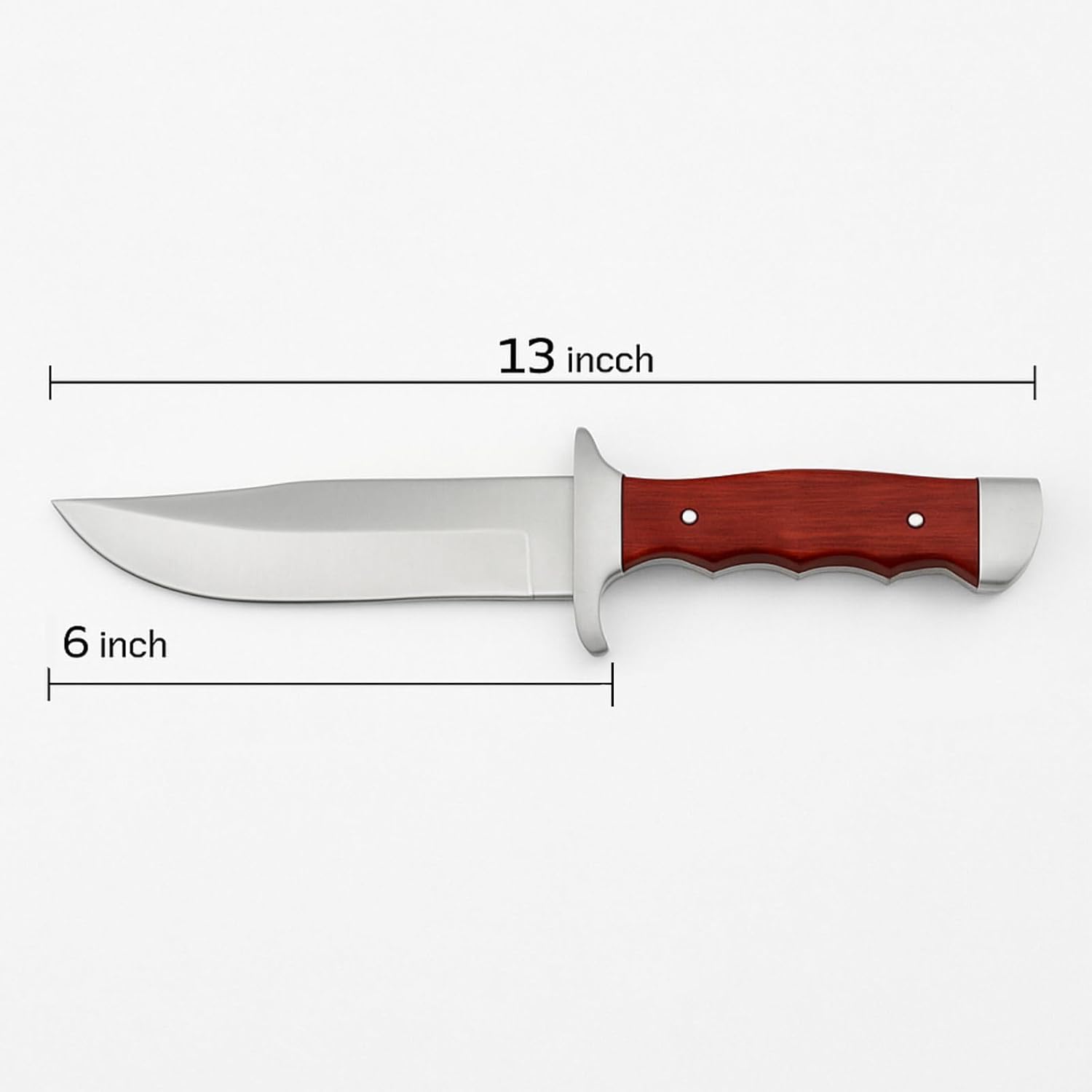 2-Piece Full Tang Hunting Knife Set – Fixed-Blade Survival Knives with Leather Sheaths
