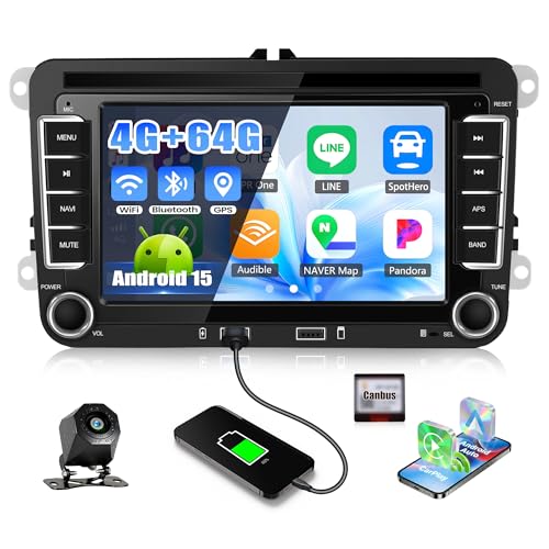 Autoradio Android 15 Golf Passat Polo SIXWIN 4Go 64Go Écran 7 Pouces Tactile