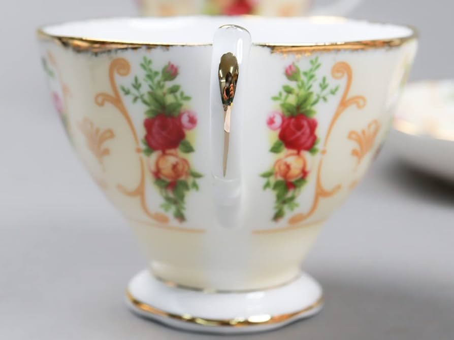 ♥希少品♥ロイヤルアルバートローズカメオピーチ4客