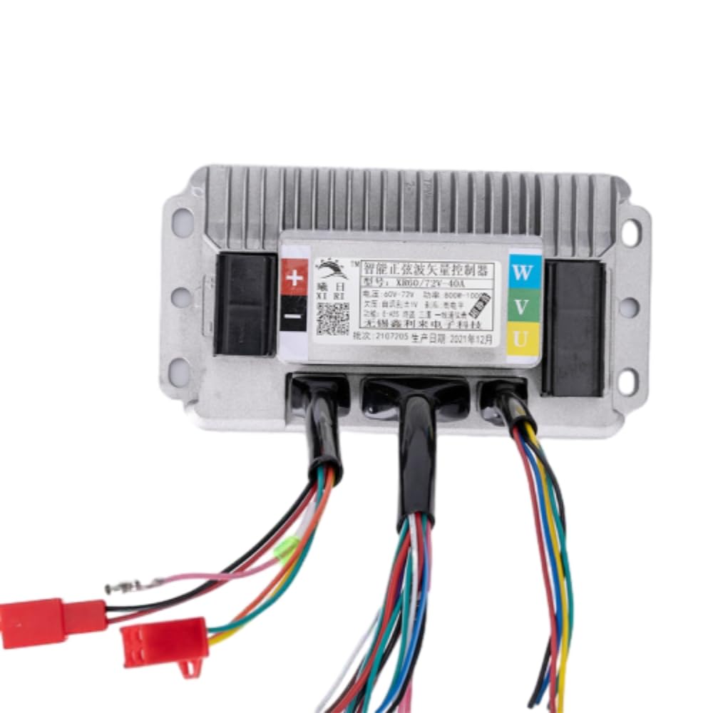 Btkigl 40A 48V/60V/72V/96V Controller intelligente per veicoli elettrici 500W/1000W/1200W/1500W Controller motore brushless a onda sinusoidale a tre modalità (48V-72V40A500W-1200W)