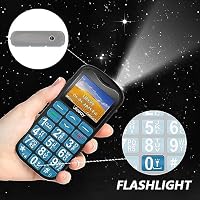 Tosaju 4G Seniorenhandy ohne Vertrag Großtastenhandy Mobiltelefon mit Großen Tasten Ladestation Notruftaste Taschenlampe Wecker 1000 mAh Akku 1,77" Display Blau – Ansicht 5