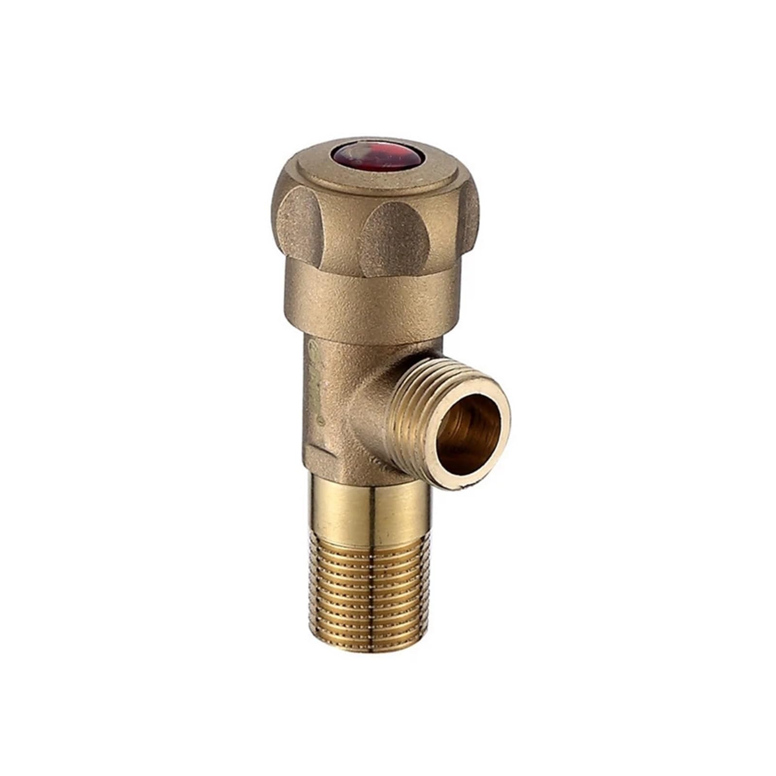 Bnjlsdatwr Red Valve， Universal 1/2 Thread Triangle Brass Angle Valve Thickened Quick Opening Large Flow Filling Valves For Toilet Sink Water(Red)(Red)