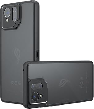 SEIAIYG Case for Asus ROG Phone 9 Pro/Phone 9, Translucent Matte Back, Anti-Fingerprint, Slim Hard Shockproof Protective Phone Cover, Black