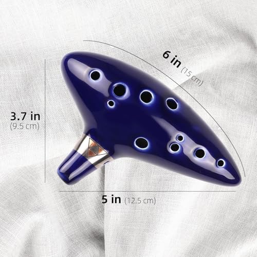 Mr.Power 12 Holes Ocarina Alto C Flute Occarina Taps Blue Ceramic/Clay Stl Orcarina Inspired Of Time With Bag And Song Book thumb #1