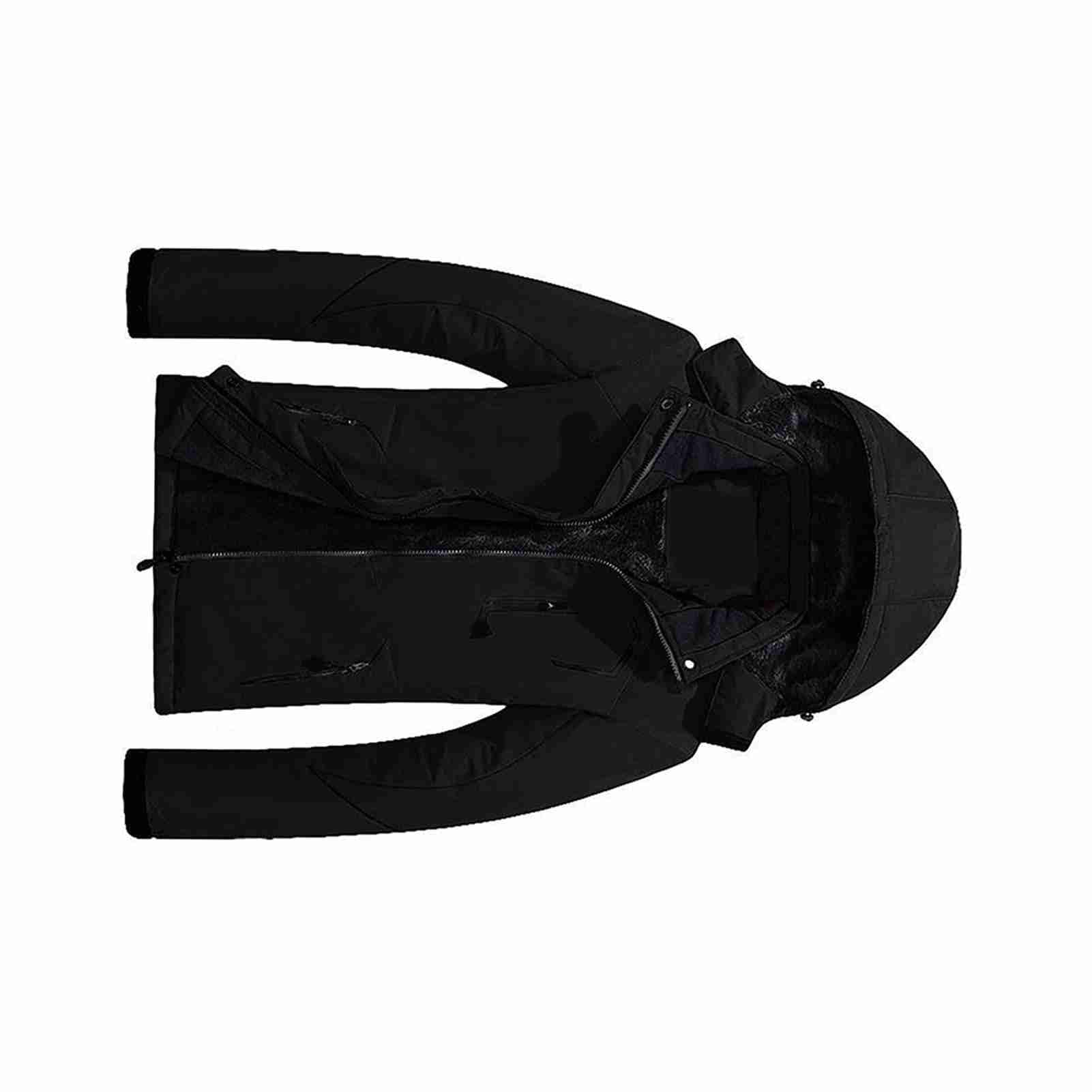 Veste de Montagne Coupe-vent pour Femme, Veste de Ski Chaude d'hiver avec Doublure Polaire pour Camping Randonnée Snowboard Cyclisme (2XL)