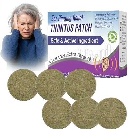 Tinnitus Relief for Ringing Ears Tinnitus Relief Patch for Buzzing Roaring and Clicking Natural Herbal Ear Support with Mild Formulation Soothing Ear Health Patches for Men and Women 50 PSC
