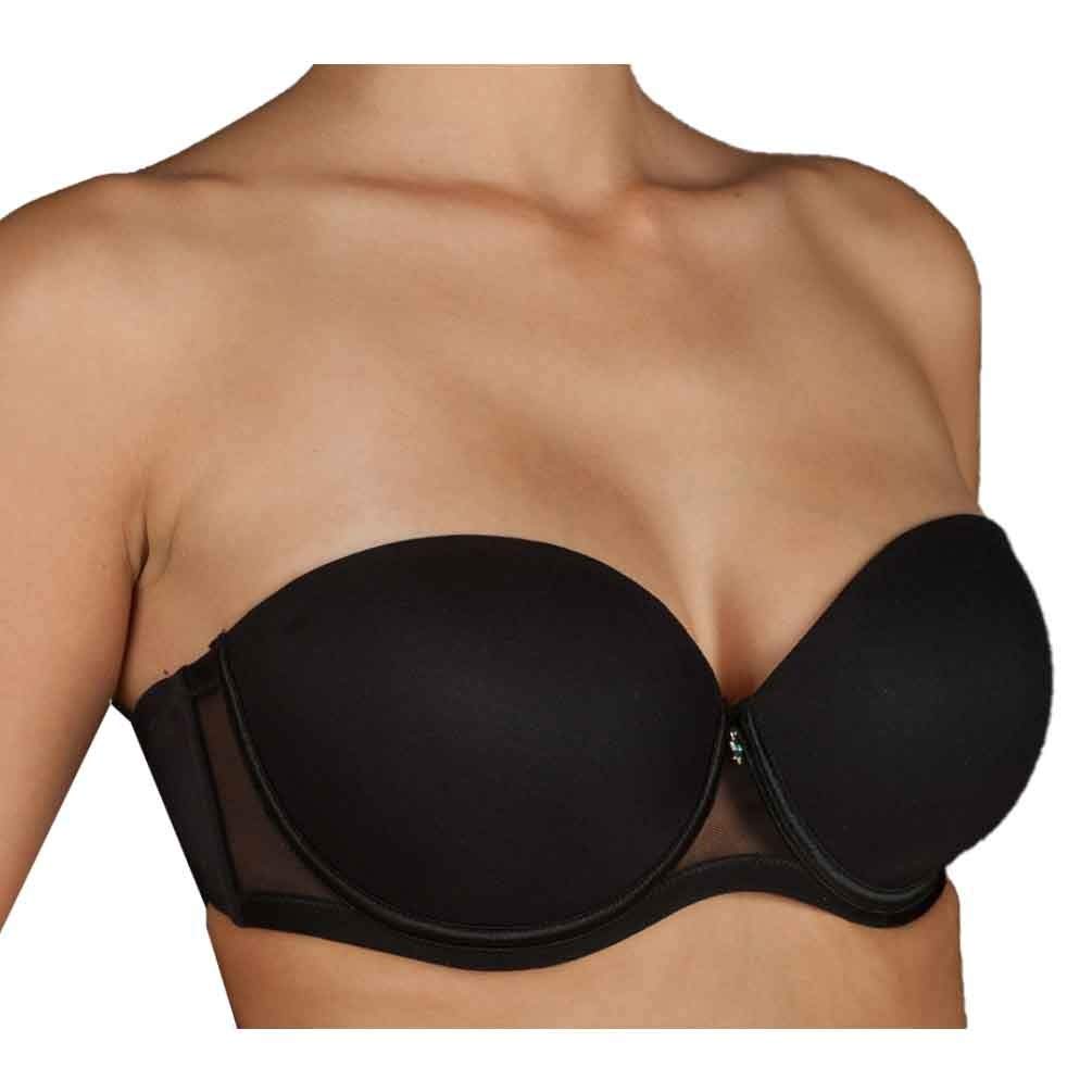 Selene Sujetador sin Tirantes Copas Preformadas Aros Transparencias Tirantes Extraíbles Colección Esmeralda