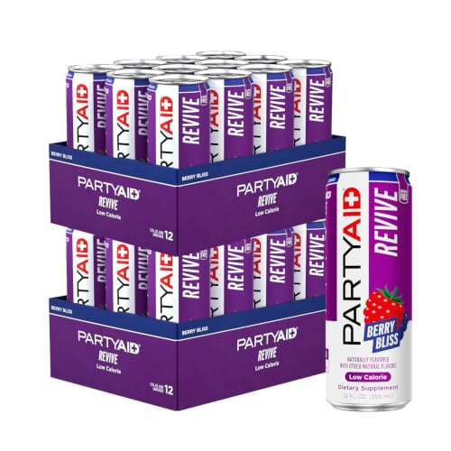 PARTYAID Rehab Recovery Drink, Berry, 12 fl oz (24-Pack)