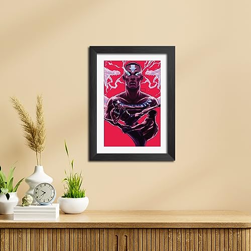 Image of TenorArts Israel Adesanya MMA Poster Frame Fighter Boxer Laminated Photo Framed Painting with Matt Finish Black Textures (12 inches x 9inches)