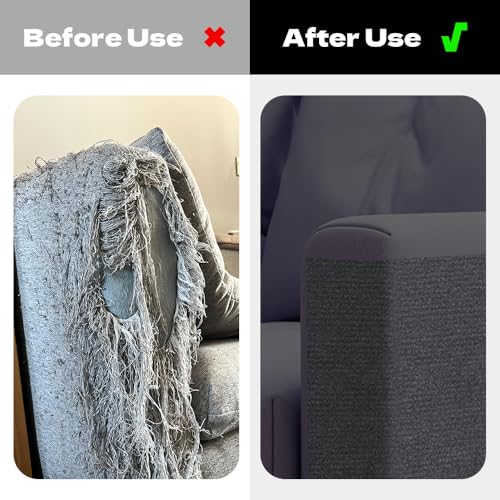 Jyvex Katz Kratzmatte Selbstklebend, Kratzbretter Kratzschutz Sofa, Trimmbare Kratzmatte, DIY Kratzbrett für Möbel und Couch Schutz (Dunkelgrau)