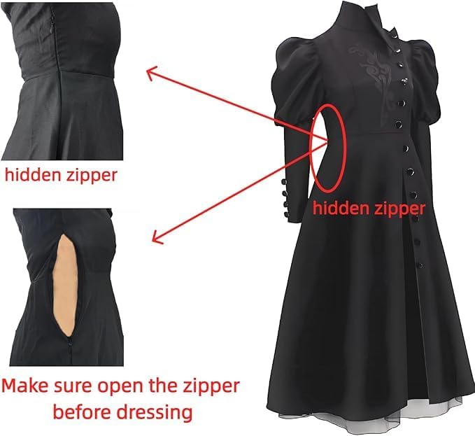 Eelphabbaa Costume, Wicked Costume Women Set with Hat & Glasses, Black Dress for Halloween Cosplay Themed Party - Image 2