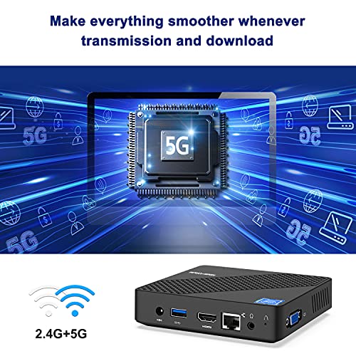 Kodlix Mini Pc Celeron N4020(Up To 2.8Ghz), Ddr4 4Gb/64Gb Emmc Mini Pc Fanless Uhd 4K@60Hz, Mini Computer Support Hdmi&Vga, Usb3.0, 2.4/5.8G Wi-Fi, Diy Ngff 2242 Ssd #TOP4