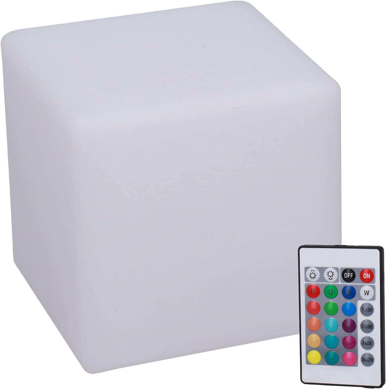 LED Cube Night Light - RGB 16 Colors Cube Mood Lamp with Remote Control, Rechargeable Bedside Lamp Night Lights for Indoor Home Bar KTV, 4 Inch