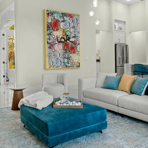 Image of 16x20 DIY Metal Canvas Frame,1.25 inch Deep Floater Frame,Light Gold