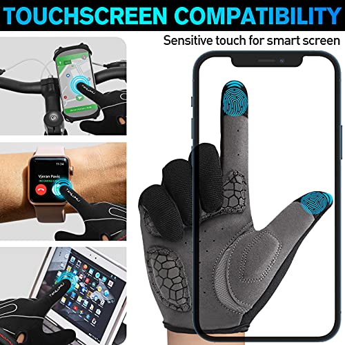 Image of Tanluhu Cycling Gloves Mountain Bike Gloves Half Finger Road Racing Riding Gloves with Light Anti-Slip Shock-Absorbing Biking Gloves for Men and Women