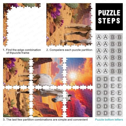 Marengo, Puzzle in 1000 Teilen, Anspruchsvolle Freizeitbeschäftigung Mit Künstlerischem Anspruch, Ideal Zum Aufhängen, Ab 8 Jahren,Pferd, 70x50cm/1000pcs