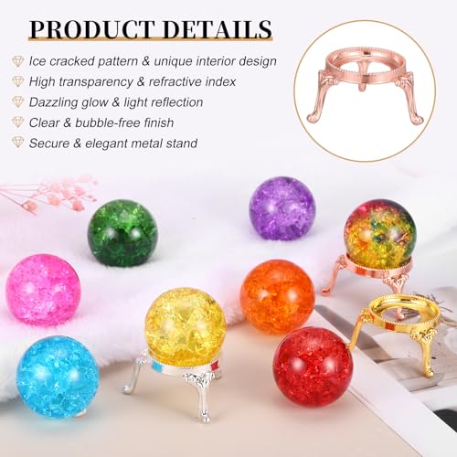 Sphère en cristal décorative de haute précision avec socle - 3
