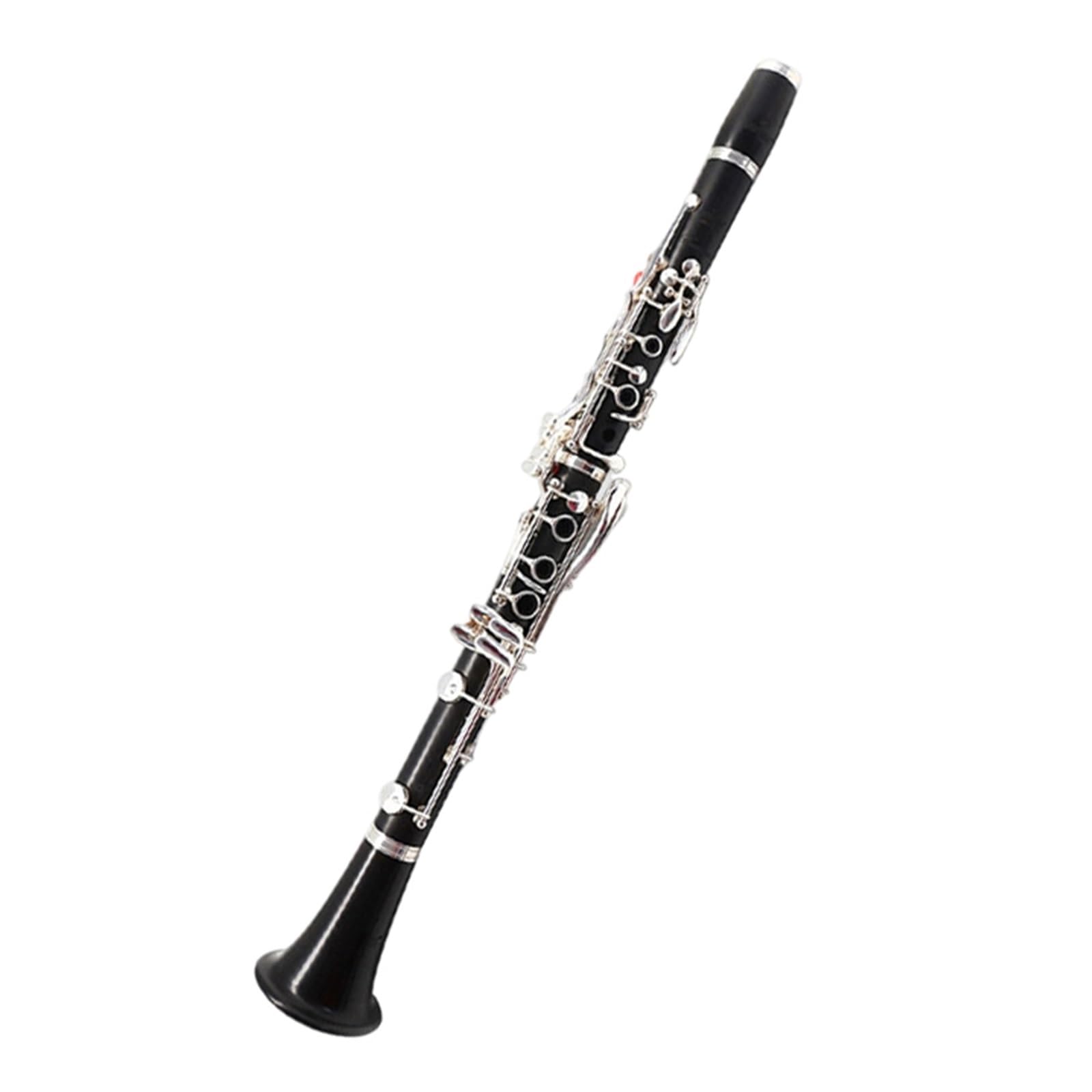 Clarinete De 17 Teclas Bb Adultos Principiantes Ébano Palisandro Instrumentos Musicales(Ebony)
