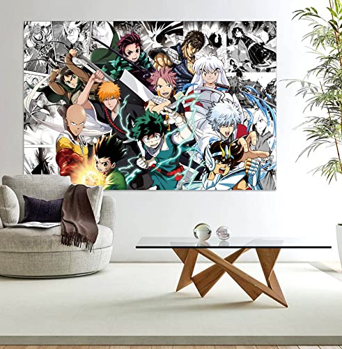 Feyigy Anime Tapestry For Bedroom Cartoon Poster Background Wall Art Boys Room For Bedroom Living Room Decor 60X40 Inches(Japanese Anime Tapestries) #TOP3