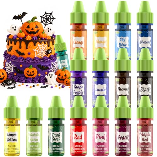 Natural Food Coloring Gel - 16 Colors Plant Based Dye Free