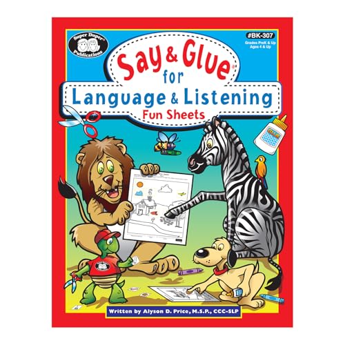 Super Duper Publications | Say & Glue for Language & Listening Fun Sheets | Educational Resource for Children