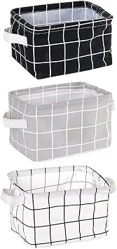 Collapsible Laundry Basket With Wheels, Foldable Cotton Fabric Hamper for Dirty Clothes, Toys, and Blankets Storage, Space-Saving Rolling Bin for Small(Square white)