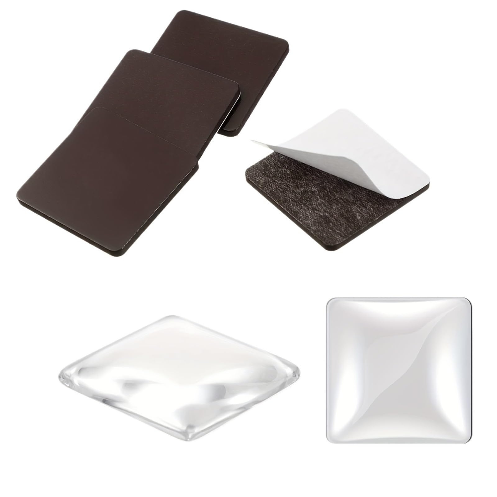 Glass Magnets 50Sets Craft Magnets Glass Ferrite Magnet With Adhesive Backing And Transparent Clear For DIY Fridge