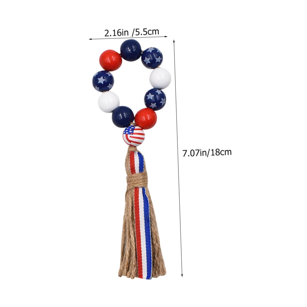 VICASKY 24 Stck. Teiliges Holzperlen Serviettenringe mit Quaste Robust und Langlebig Dekorative Napkin Holder für Unabhängigkeitstag Fest Hochzeit Party und Tischdekoration