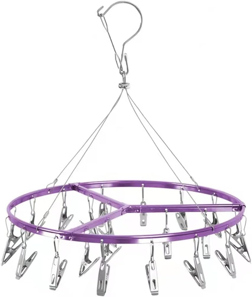 Sock Clip Multifunctional Aluminum Alloy Socks Underwear Bra Hanger Household Drying Rack(D)