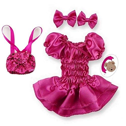 Build Your Bears WardrobeBuild Your Bears Wardrobe Teddy Bear Clothes Satin Ra-Ra Dress +Bag fits Build a Bear (candy)