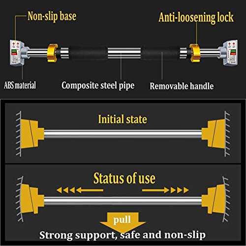 Barre Horizontale Télescopique, Barre De Fitness Pull-up Stable Et Stable, Installation sans Vis, 74-95cm, Charge 250 Kg – Image 3