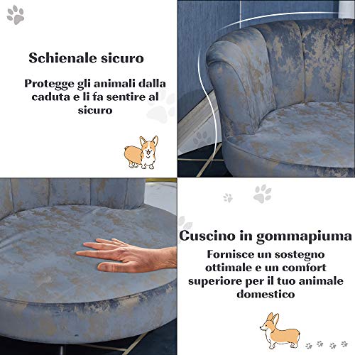 Pawhut Divano per Cani di Piccola Taglia e Gatti