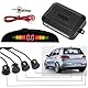 Tkoofn KFZ Summer Einparkhilfe Rückfahrhilfe 4 hinten Sensoren Hinter mit LED Farb Display Auto Parken Sensor System Pieper Radar Kit Hinter - Schwarz