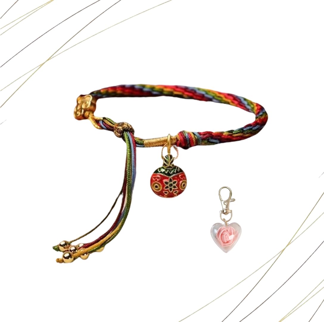 Colorful Rope Gold Swallowing Beast Bracelet of Reincarnation,Hand-woven Tibetan Bracelet,Remove Bad Luck Resolve Bracelet,Reincarnation Bracelet