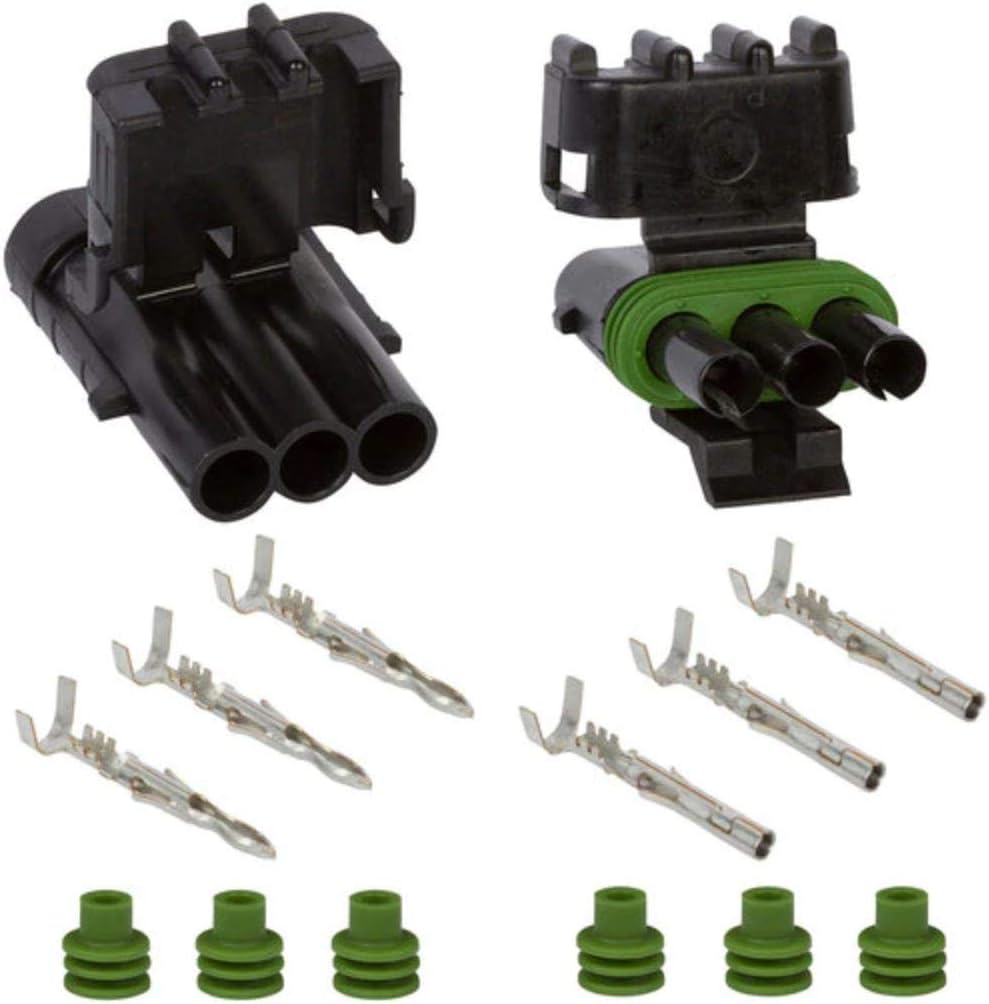 Delphi Weather Pack 3 Way Sealed Connector Assembly Kit for